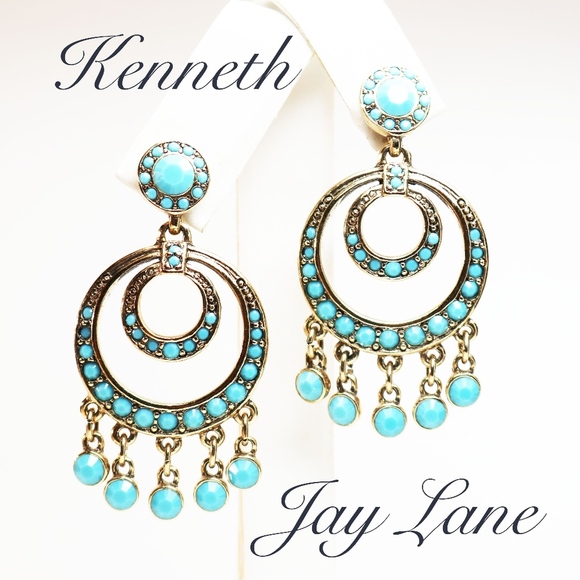 Vintage KENNETH JAY LANE Chandelier Earrings - Picture 2 of 15